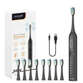 IPX7 Waterproof Sonicare Electric Toothbrush, 4-Hour Fast Charge with Intelligent Time Reminder, 4 Modes, 8 Brush Heads, Travel