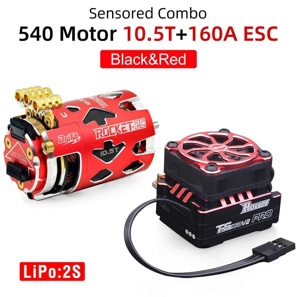 Rocket RC Brushless Motor Thunder 540 Sensored 10.5T 13.5T 3.175 mm Shaft for 1/10 RC Racing Drift Car Parts Surpass Hobby