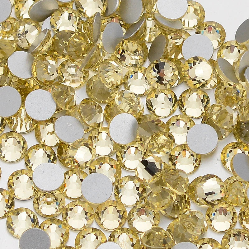 SS3-SS30 Yellow Series Non-Hotfix Glass Flat Back Rhinestones