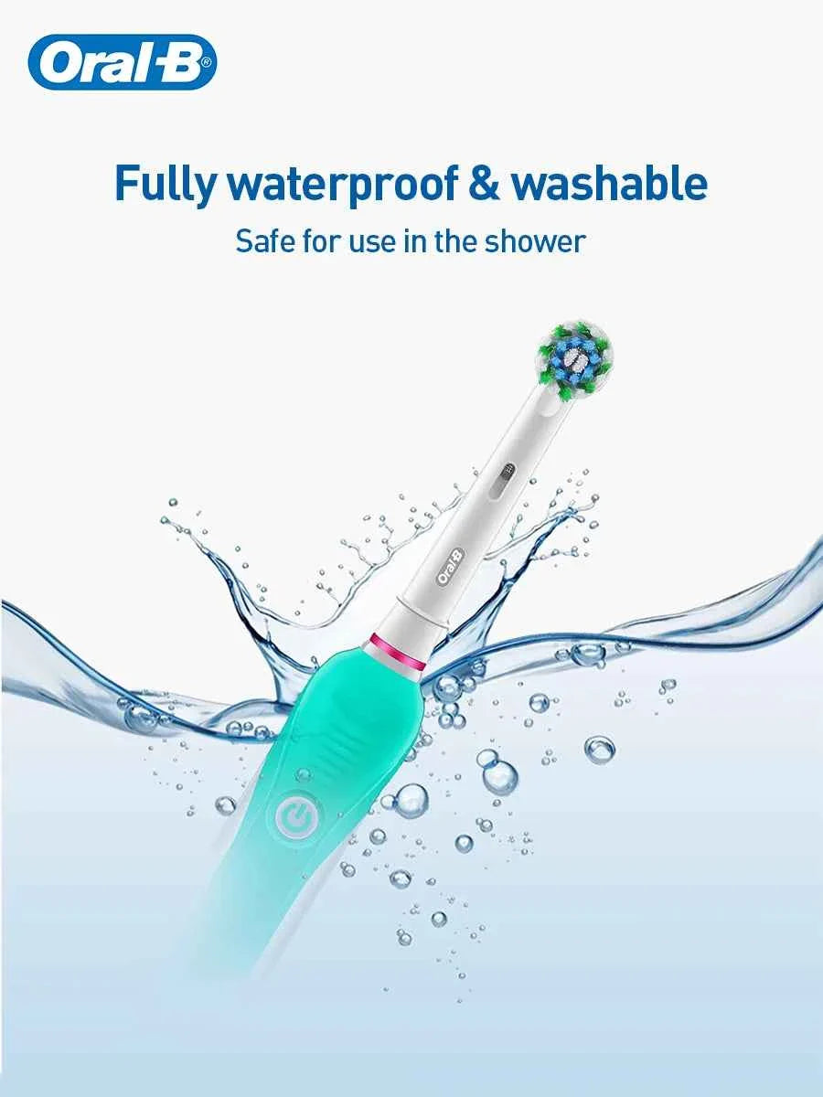 Oral B Pro600 Electric Toothbrush Rotation Oral Cleaning Teeth Whitening Cleaner Brush  2 Mins Timer Rechargeable Toothbrush