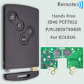 DR Half Smart/Hands Free ID46 4A PCF7953M Smart Car Remote Key For Renault Megane Laguna Grand Scenic Fluence Clio IV Captur