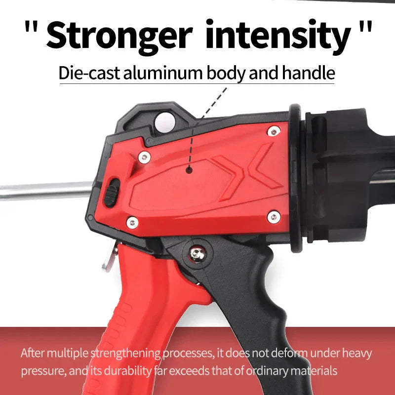 1350N Rotatable Caulking Gun Manual Glue Sealant Gun Finishing Tools Glass Corner Seam Filling Concrete Tile Joint Hand Tools