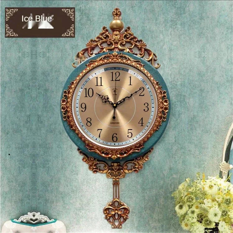 Large Luxury Gold Wall Clock Living Room Silent Creative Swing Wall watches Bedroom Quartz Clocks Wall Home Decor