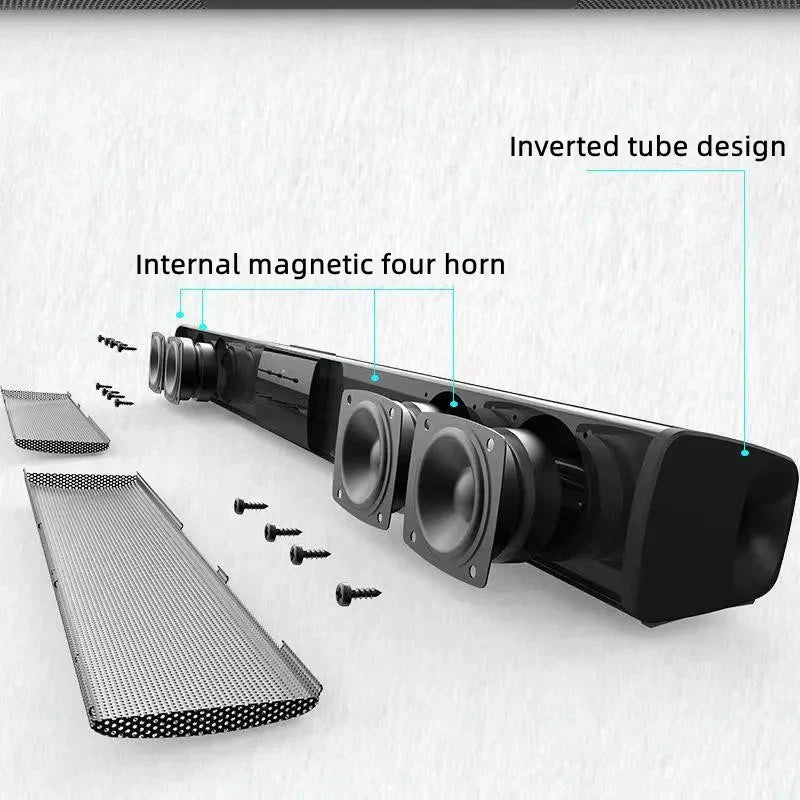 40W Soundbar TV Portable Bluetooth-compatible Speaker Sound bar Wireless Column Home Theater Sound System RCA AUX For TV PC