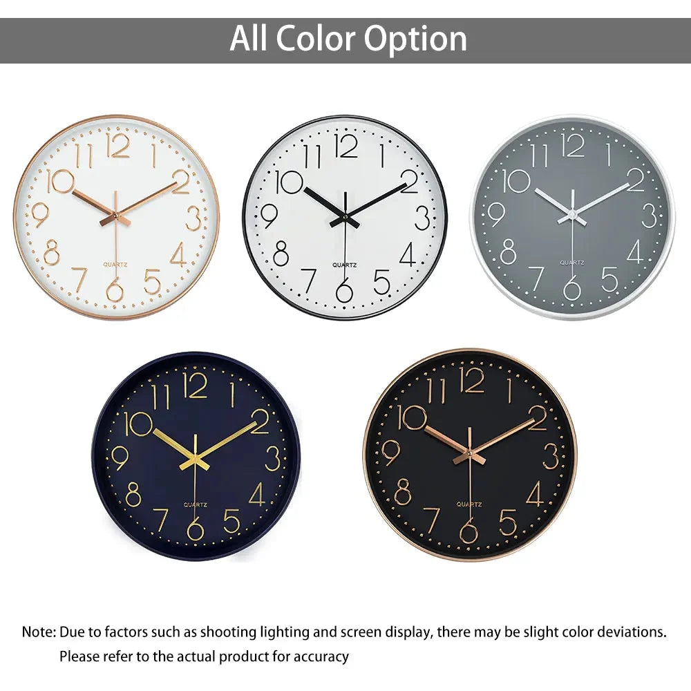 Minimalist Quartz Wall Clock Cubic Digital Clock Modern Style Silent Non Ticking Living Room Bedroom Office Clock 8/10/12 Inch