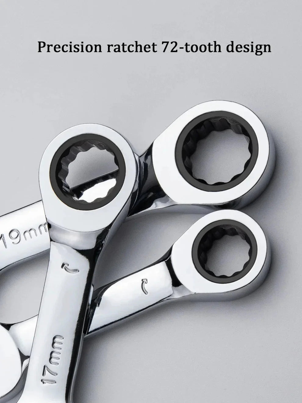 6-19mm Short Handle Quick Ratchet Wrench 72 Teeth Multi Functional Portable Short Dual-use Plum Blossom Small Wrench Hand Tools