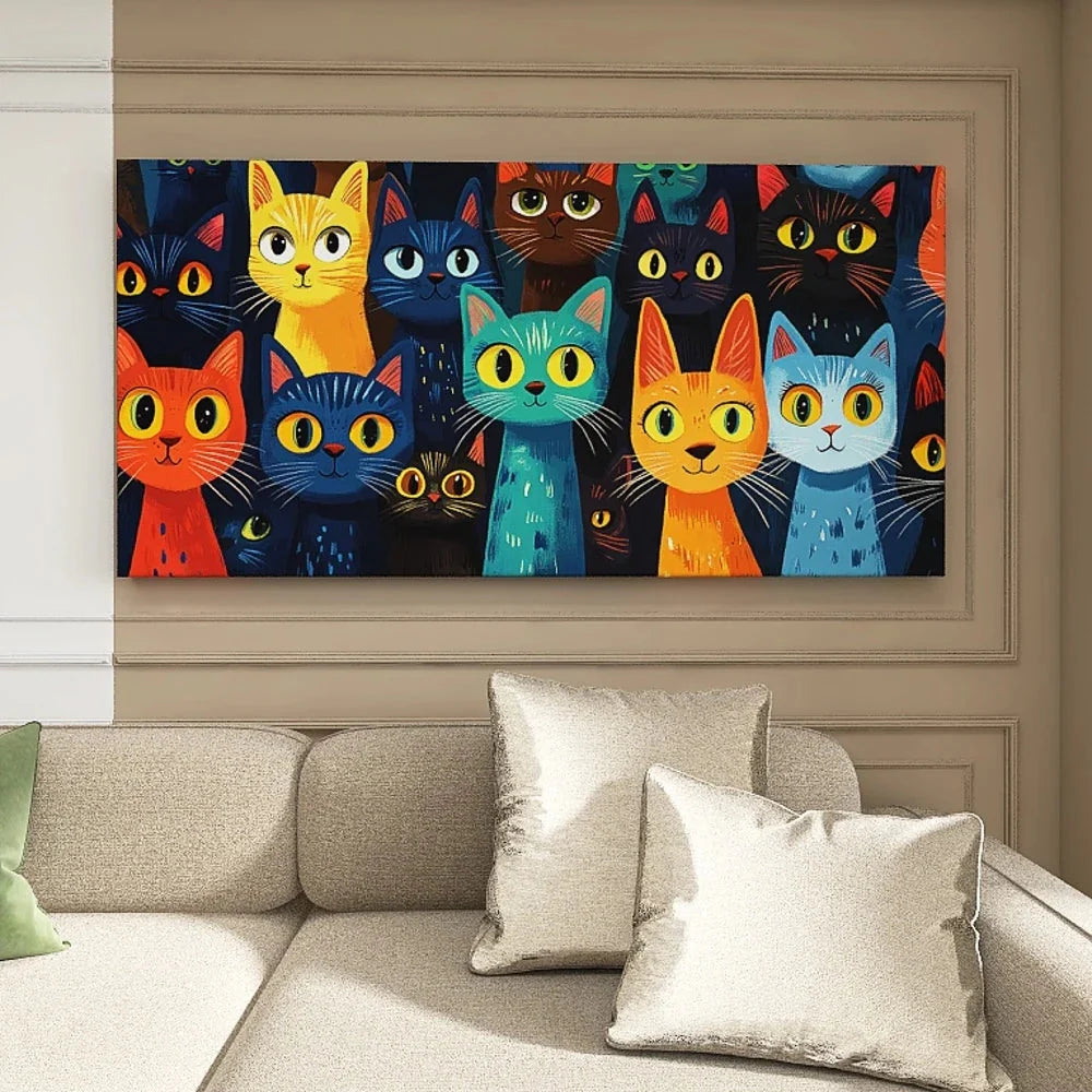 1.5-Inch Thick Pine Solid Wood Frame, Canvas Wall Art, Birthday Gift Art Wall Painting, Bedroom, Office, Living Room