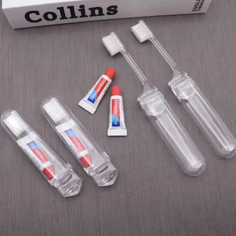 1/5 PC Portable Mini Travel Toothbrush Toothpaste Set Adult Outgoing Camp Disposable Toothbrush Carry-on Deep Cleaning Oral Care