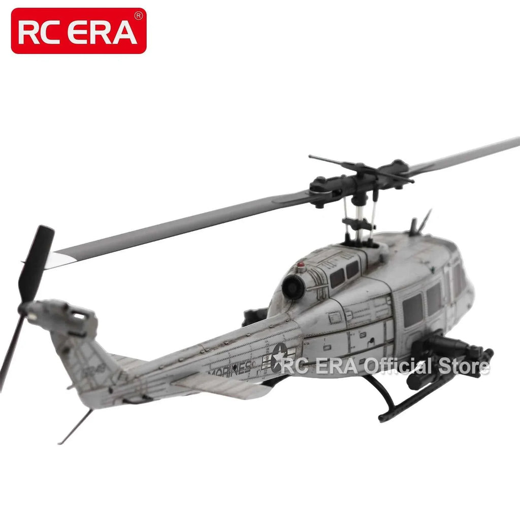 RC ERA Weathered Marine C032 UH1Huey One Click Inverted Flight TOF Optical Flow Gyro Stabilized RC Helicopter for Adults