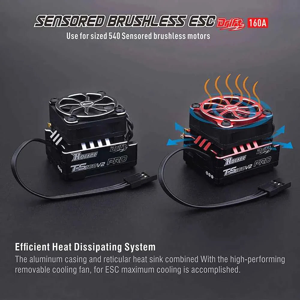 Rocket RC Brushless Motor Thunder 540 Sensored 10.5T 13.5T 3.175 mm Shaft for 1/10 RC Racing Drift Car Parts Surpass Hobby