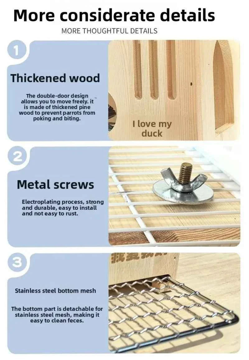 Hanging Bird Nests Breathable Hatching Bird's Wooden House Pet Supplies Swallow Finch Squirrel Small Birds Animals Nests Box
