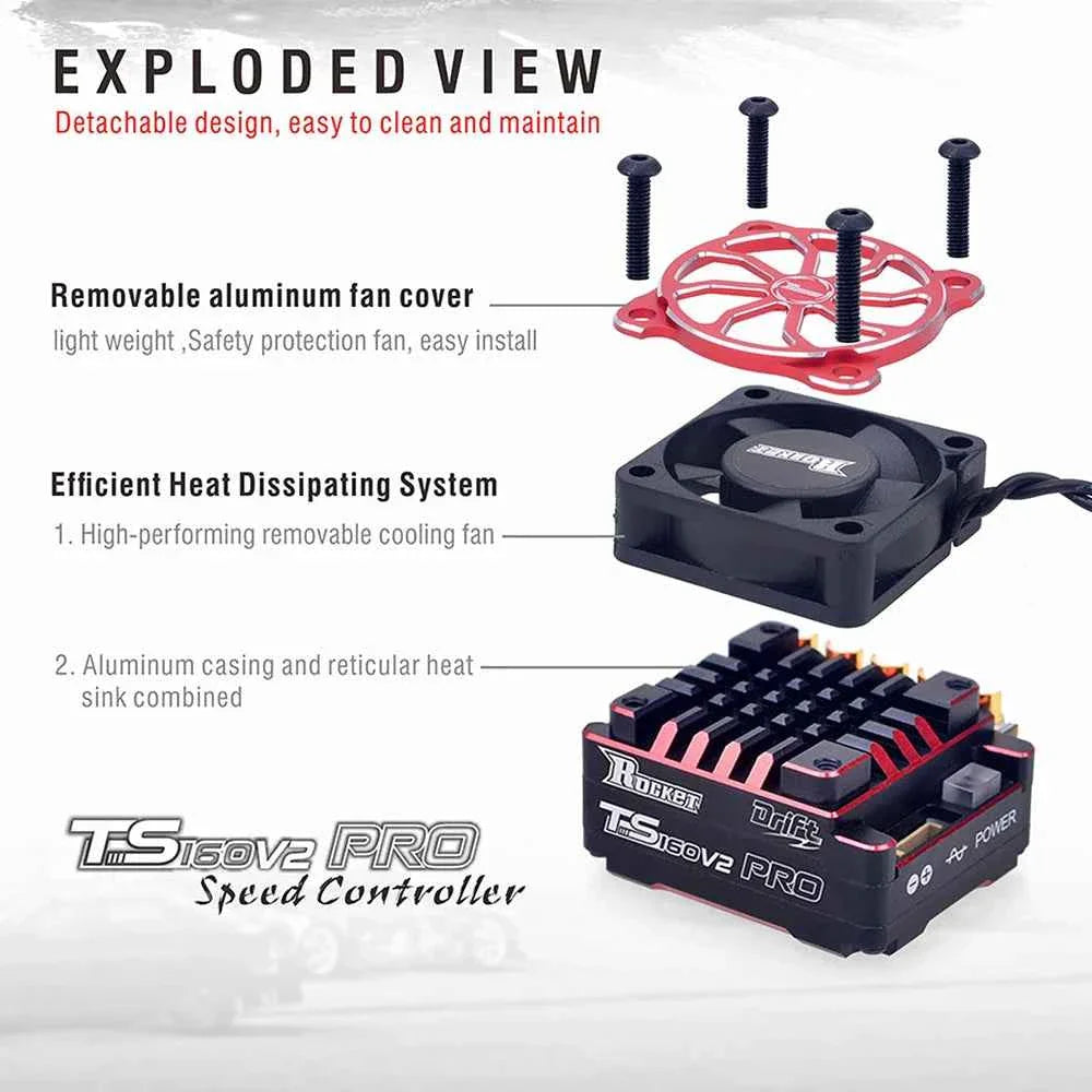 Rocket RC Brushless Motor Thunder 540 Sensored 10.5T 13.5T 3.175 mm Shaft for 1/10 RC Racing Drift Car Parts Surpass Hobby