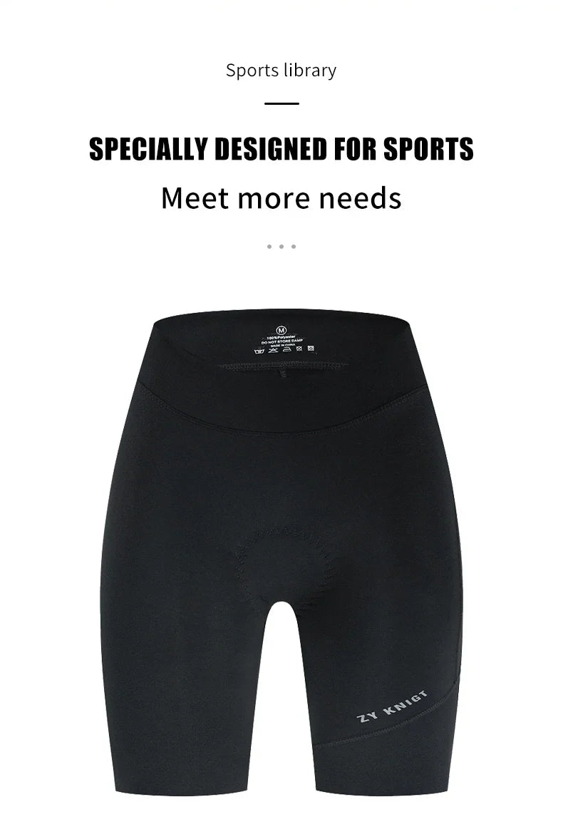 ZYKNIGT Women's Pro Summer Cycling Bib Shorts - High-Performance Free-Cut Hems & Breathable Quick-Dry Compression