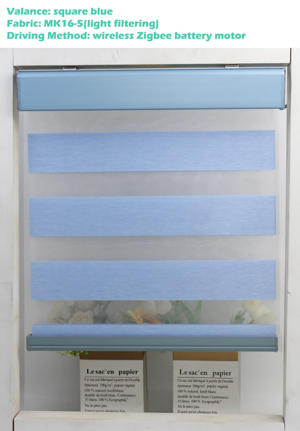 Decopedia Custom Made Zebra Blinds for Windows Motorized Roller Blinds Blackout Day and Night Window Blinds for Sliding Door