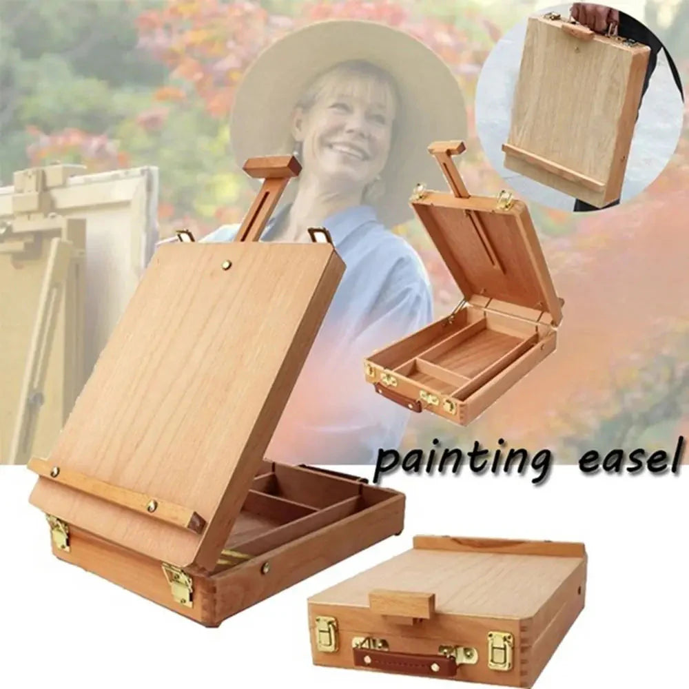 Artist Beech Drawing Supplies Desktop Art Oil Paint Easel Sketch Box Painting Supplies