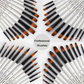 12/48pcs Premium Flat Art Paintbrush Set Durable Anti-Shedding Synthetic Nylon Bristles for Watercolor Acrylics Gouache Painting