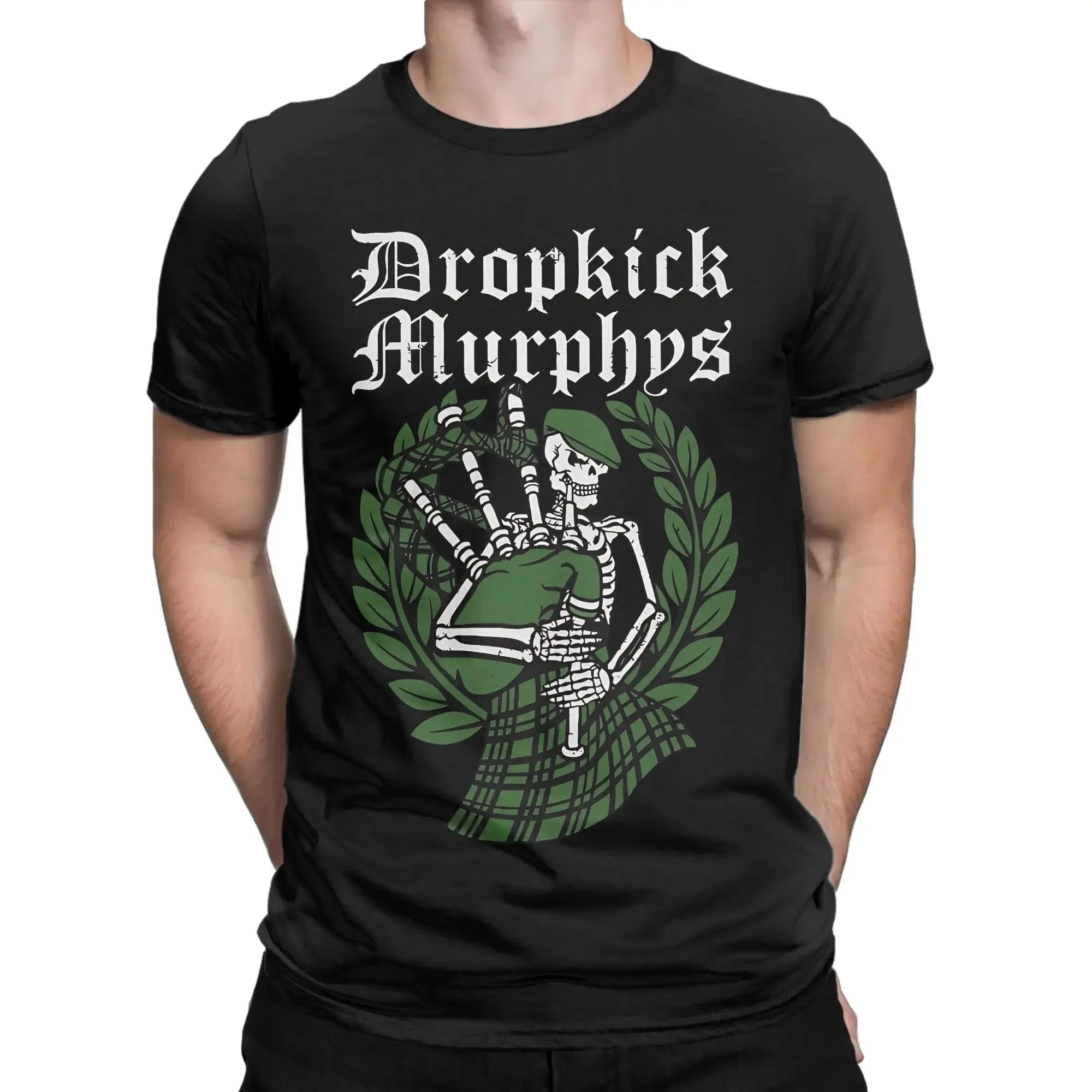 Men's T-Shirts Dropkicks Murphyss Band Novelty 100% Cotton Tee Shirt Short Sleeve  T Shirt Crewneck Clothing Gift Idea