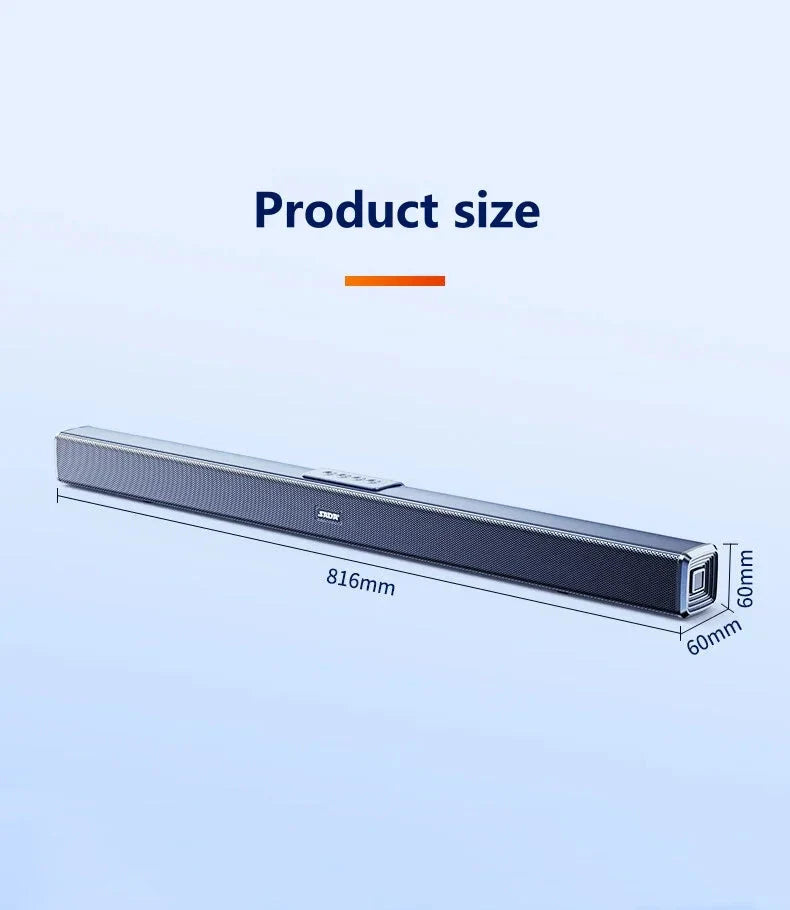 9D Stereo Sound Bar For TV Cinema Echo Wall Bluetooth Speakers COAX AUX U Disk Home Audio Subwoofer 8 Horns 40W High Power