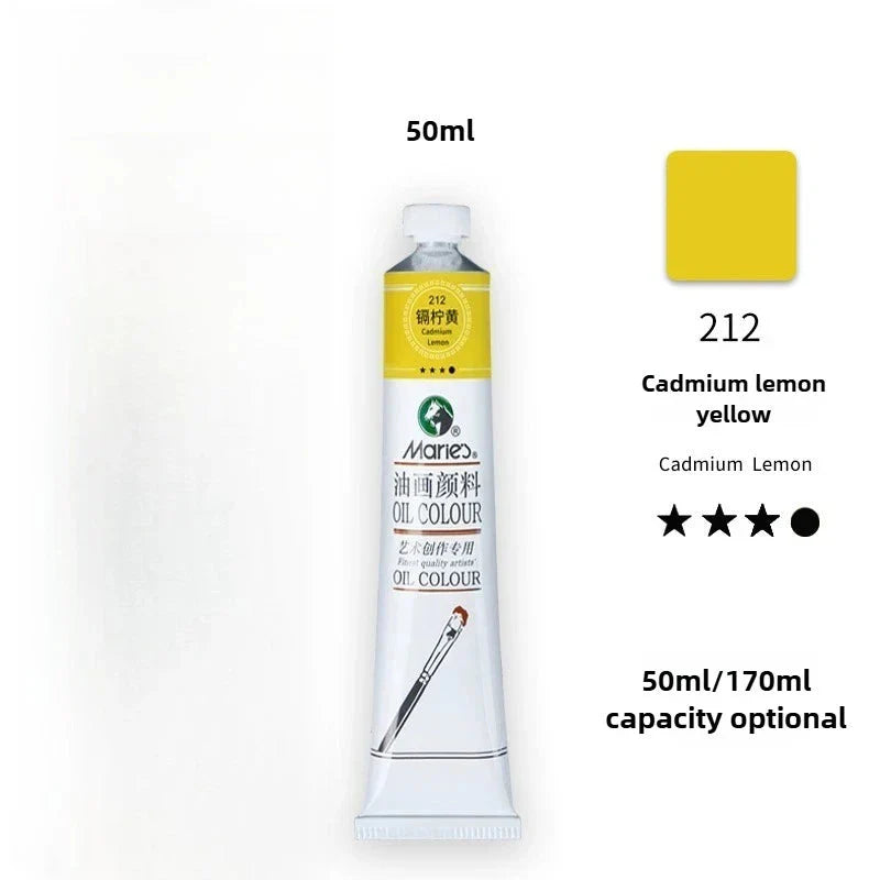 Maries Oil Paint 50ML Oil Painting Art Creation Pigment Large Oil Paint Paint Single Commonly Used 24 Colors