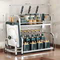 Stainless Steel Kitchen Storage Shelf Seasoning Jar Spice Storage Rack Chopsticks Knife Shelf Bar Organizer Kitchen Supplies