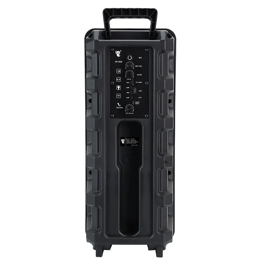 High Power Portable Karaoke Partybox Wireless Bluetooth Dual Speakers Outdooor Heavy Bass Subwoofer 6.5-inch Soundbar