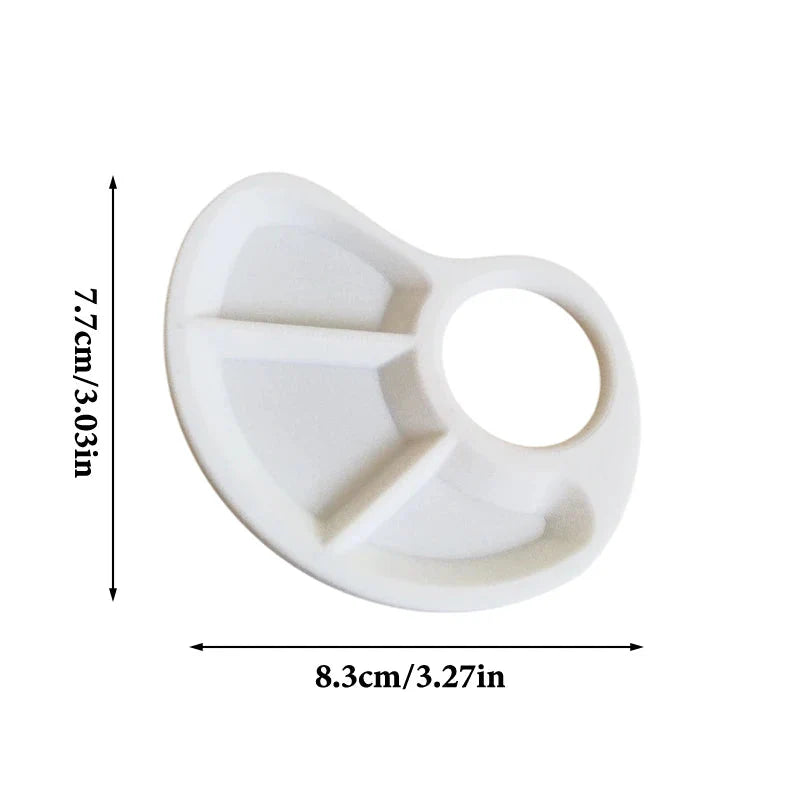 Ergonomic Thumb Palette Petite Paint Palette Smooth Surface for Artists Outdoor Painting Home Crafts School Art Classes