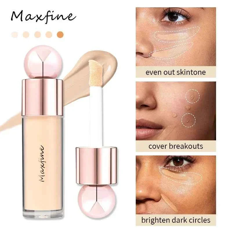 Smooth Liquid Foundation Cream Moisturizing Waterproof Concealer Modify Skin Tone Cover Acne Spots Full Coverage Face Make Up