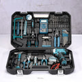 160/136/115/63 PC Lithium Drill Household Multifunctional Hardware Tool Manual Daily Electrician Woodworking Maintenance Toolbox