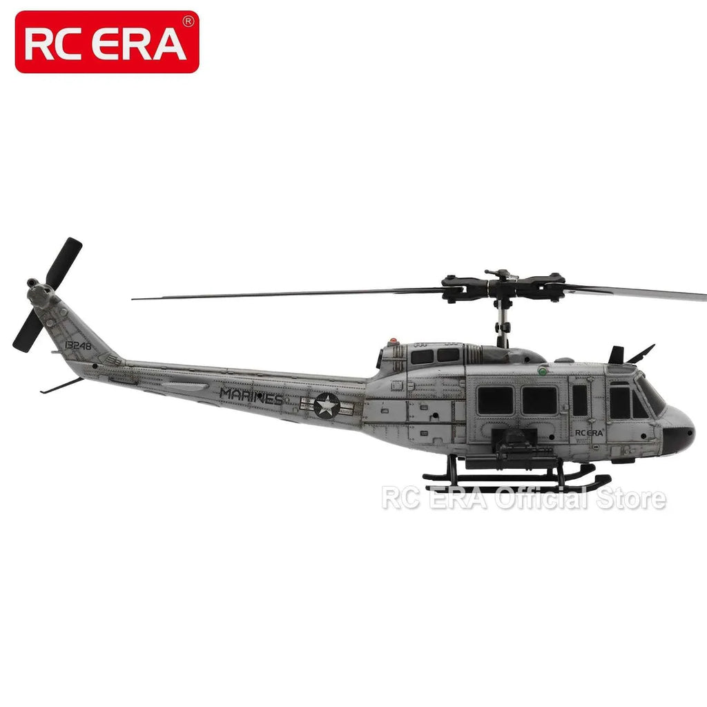 RC ERA Weathered Marine C032 UH1Huey One Click Inverted Flight TOF Optical Flow Gyro Stabilized RC Helicopter for Adults