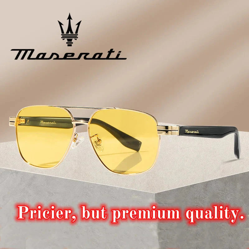 MASERATI Sunglasses New Fashion goggles Stylish Unframed Metal rimmed Shades for Men Women Cool Pose Trendy Design 10785