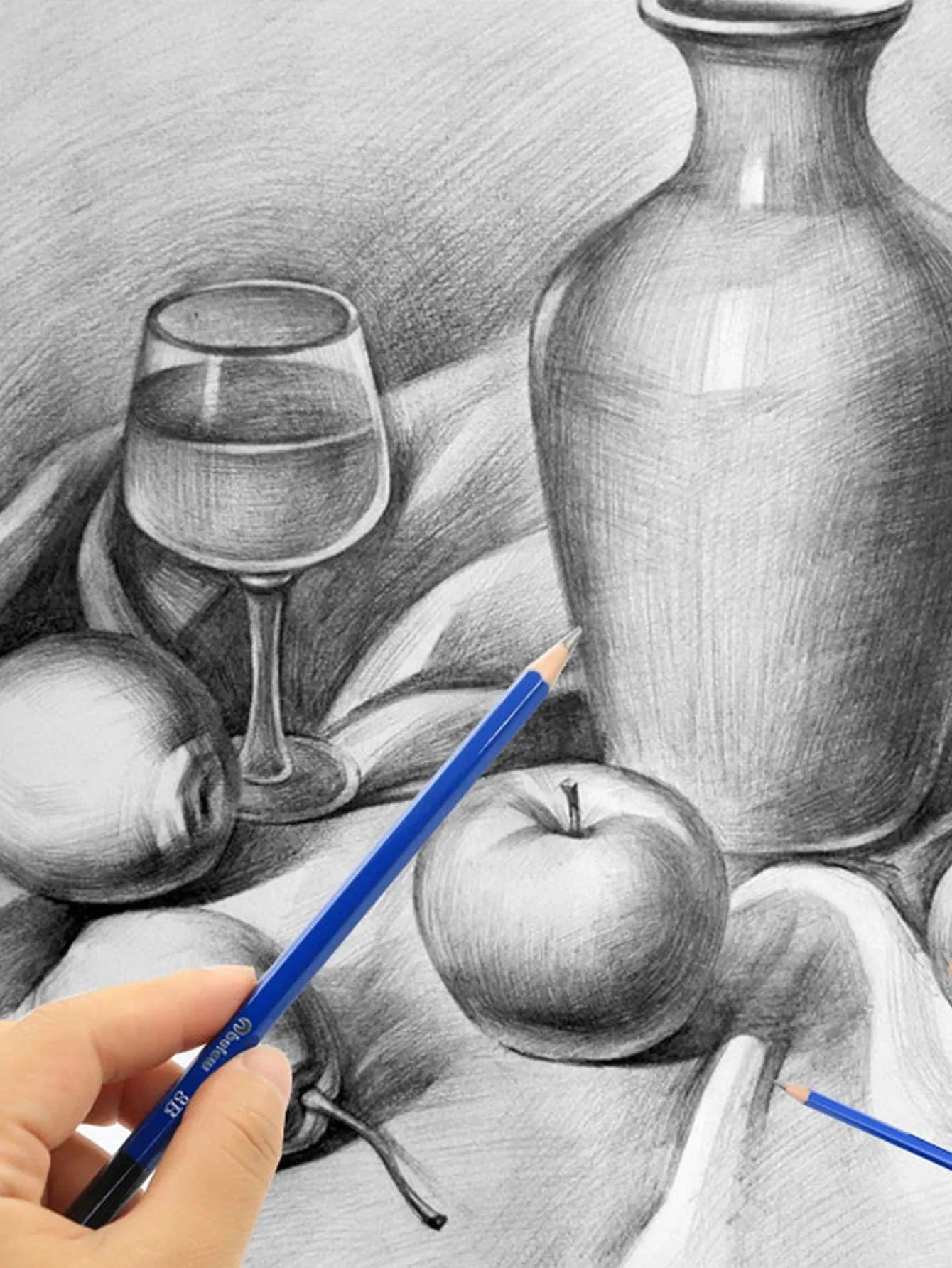 Bview Art Pro Art Kit 49pcs - Sketching Supplies Set with Graphite/Charcoal Pencils, Sketch Pad & Tools for Artists Adults
