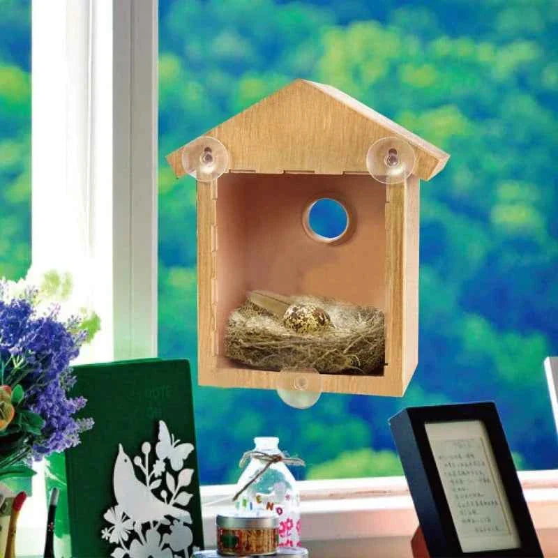 Bird House with Strong Suction Cup for Outside See Through Plastic Birdhouse Outdoors Bird Nest for Garden Window