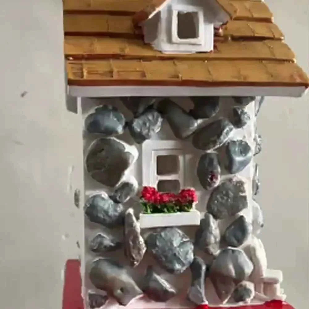 Crafts Resin Bird House Durable Hanging Bird Feeder Exquisite Garden Bird Villas Courtyard