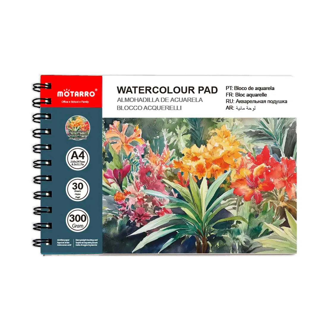 A4 30 Pages Paper Watercolor Book Hand-painted painting Book Fine Lines Water-Solube Color Art Supplies