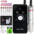 45000RPM Professional Nail Drill Machine Rechargeable Low Noise Electric Nail Drill Sander File for Manicure Gel  Polish Tool