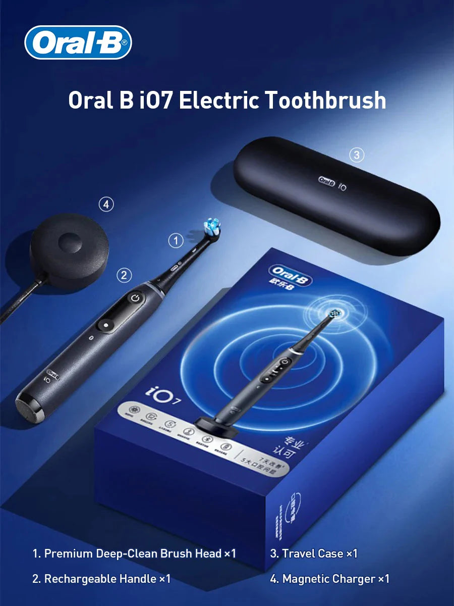Oral B Electric Toothbrush IO Series Rechargable Waterproof Smart Rotating Timing Electronic Tooth Brushes iO2 iO3 iO4 iO7 iO9