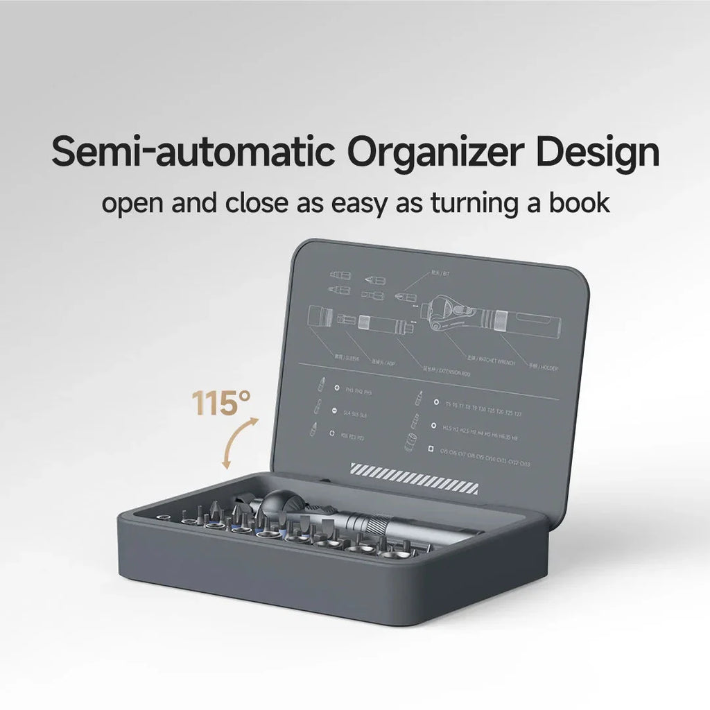VMAN 40-in-1 Multi-Function Ratchet Screwdriver Kit with Magnetic Bits – Mini Repair Tool Set for PC, iPhone & Home Use