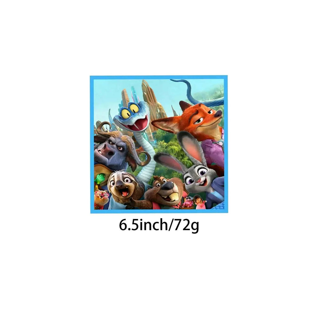 Zootopia Theme Party Supplies Nick Judy Birthday Decoration Balloon Set Tableware Kit Banner Plates Gifts Bags Keychains Sticker