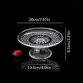 Acrylic Clear Serving Plates Fruit Dessert Salad Tray Cupcake Display Stand Round Dinner Plate Kitchen Supplies