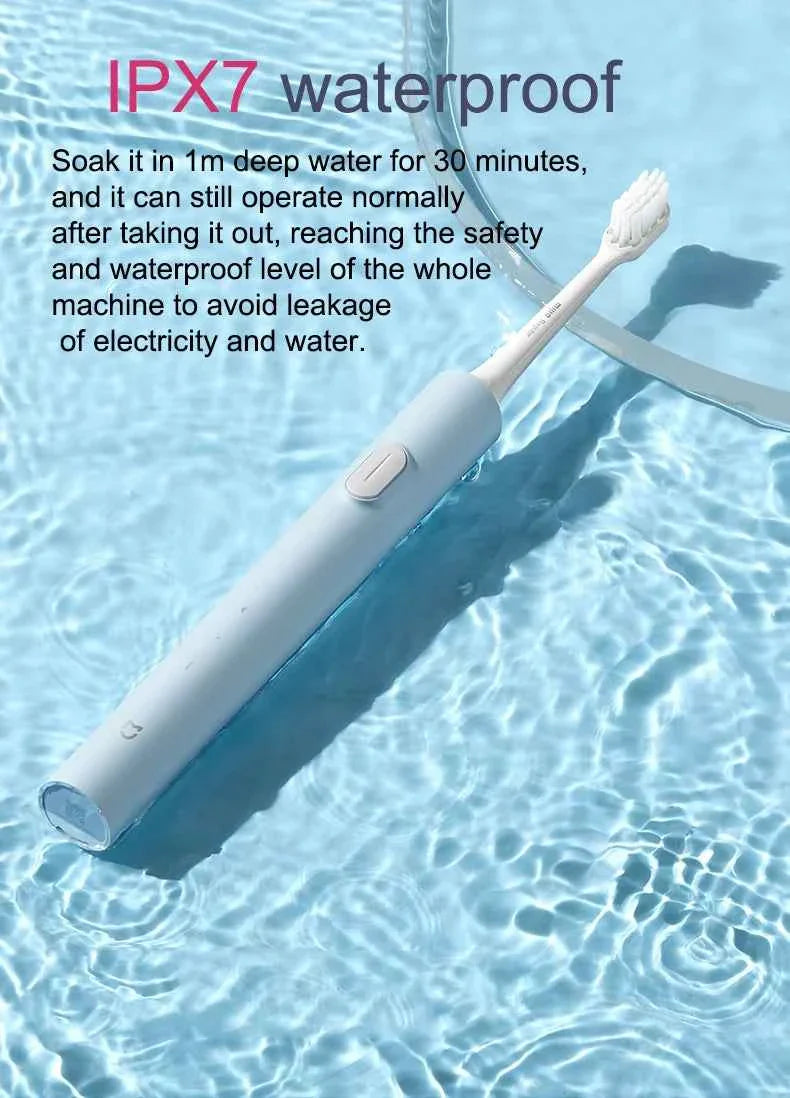 Original XIAOMI Mijia T200 Sonic Electric Toothbrush Teeth Whitening Ultrasonic Vibrating Smart Tooth Brushes IPX7 Waterproof