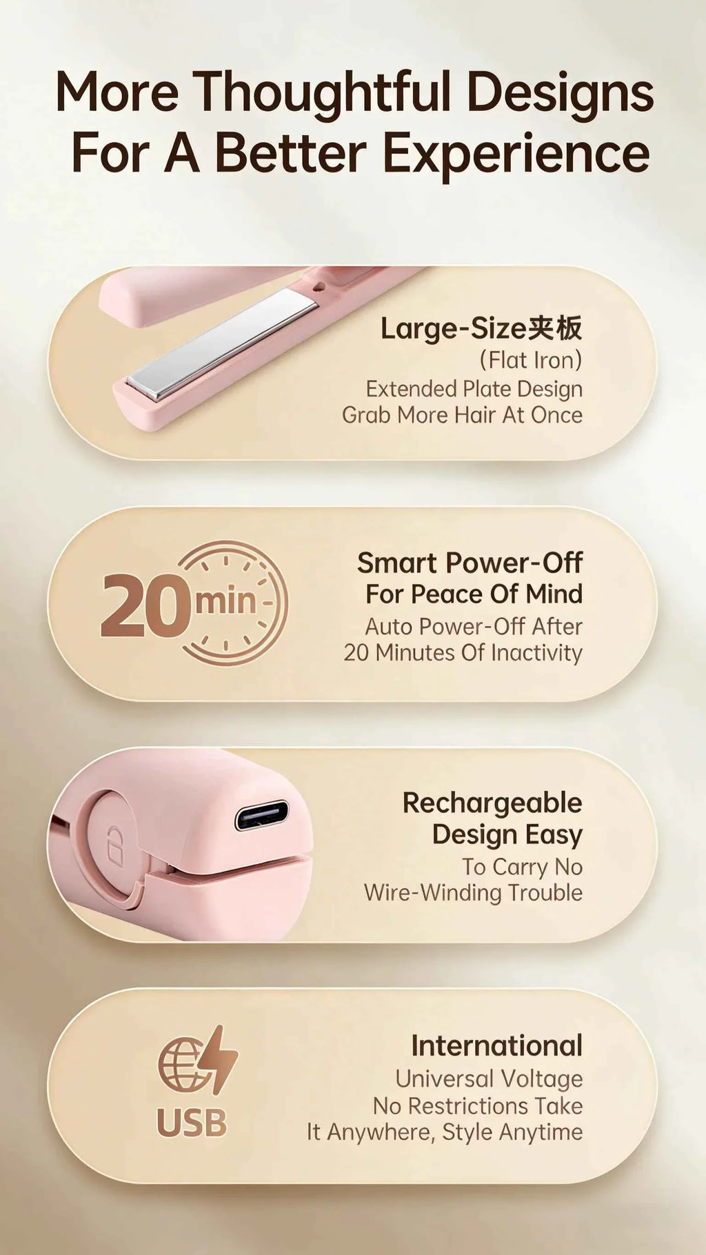 Hair Straightener Curling Iron Curler Rotating Hair Dryer Brush Tymo Styling Tool Beauty Salon Supplie Mini Crimping Hair Iron