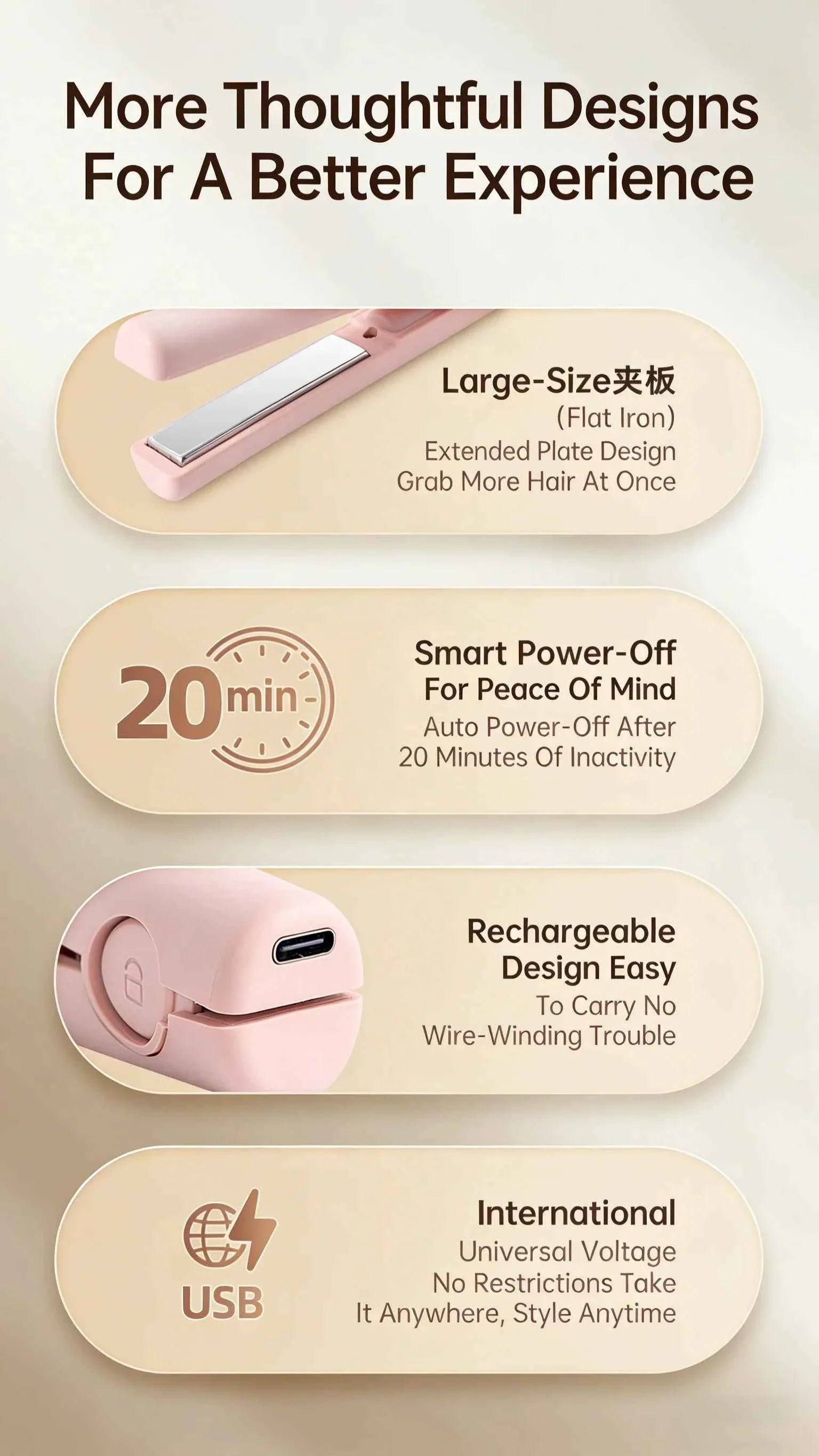 Hair Straightener Curling Iron Curler Rotating Hair Dryer Brush Tymo Styling Tool Beauty Salon Supplie Mini Crimping Hair Iron