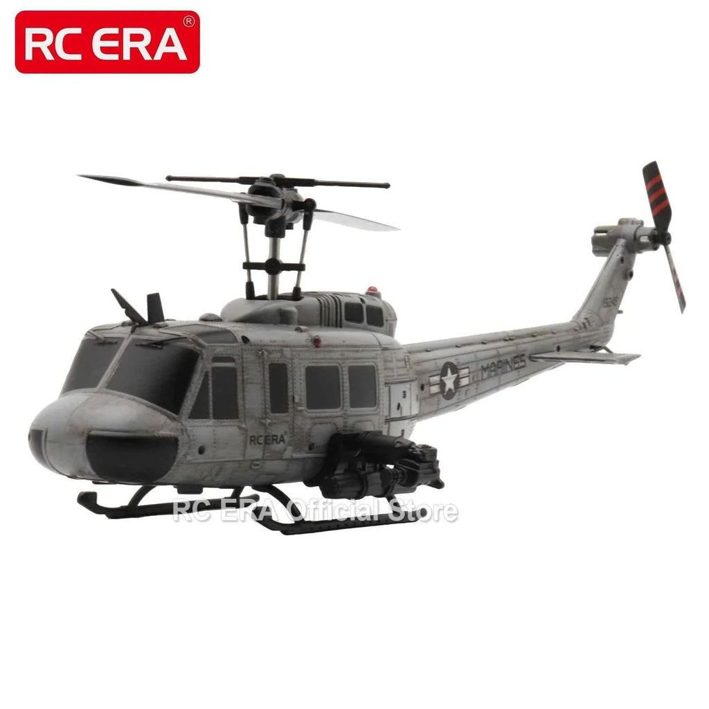 RC ERA Weathered Marine C032 UH1Huey One Click Inverted Flight TOF Optical Flow Gyro Stabilized RC Helicopter for Adults