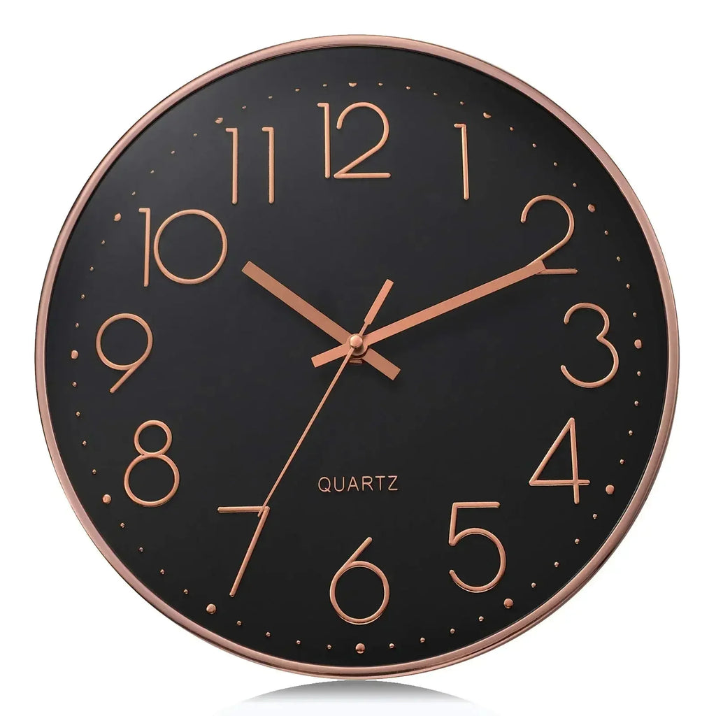 8 Inch Easy To Read Wall Clock Classic Elegant Modern Silent Quartz Clocks for Living Room Bedroom Office Study