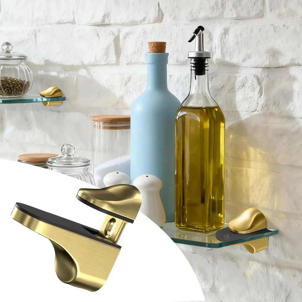 Shelf Brackets Adjustable Shower Glass Shelf Brackets Holder Parts Holder Support Clip Hardware for Wood Acrylic Cabinet Bar