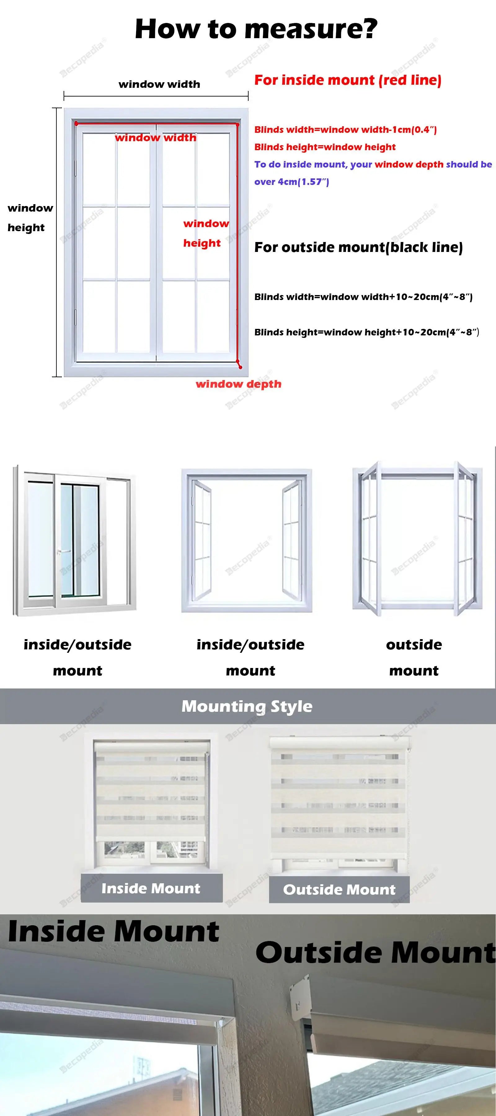 Decopedia Custom Made Zebra Blinds for Windows Motorized Roller Blinds Blackout Day and Night Window Blinds for Sliding Door