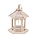 Bird House Ornaments House Shape Bird Feeder House Hanging Wooden Pet Feeder Box Bird Food Dispenser Balcony