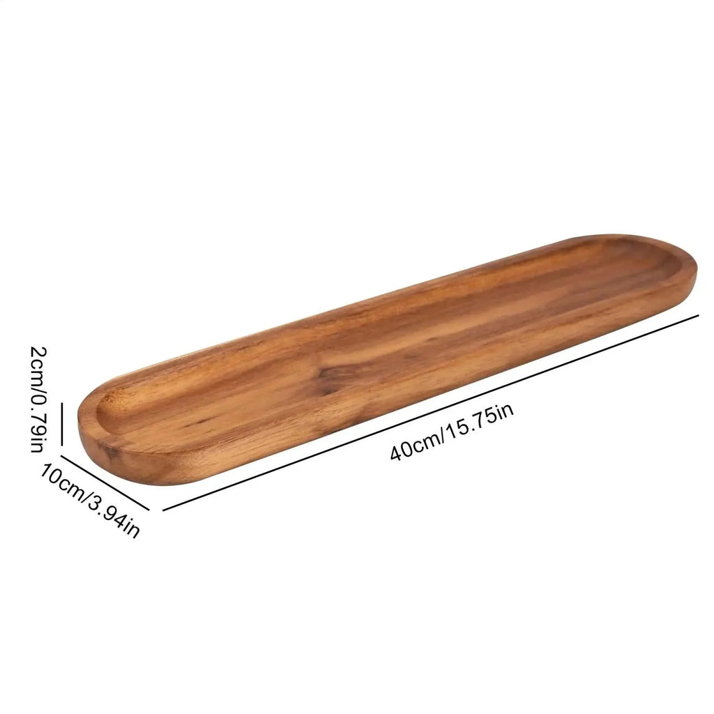 Wooden Platters Long Tray Walnut Bowl/tray Dessert Plate Snack Dried Fruit Plate Oval Tea Tray Fruit Snacks Food Storage Tray