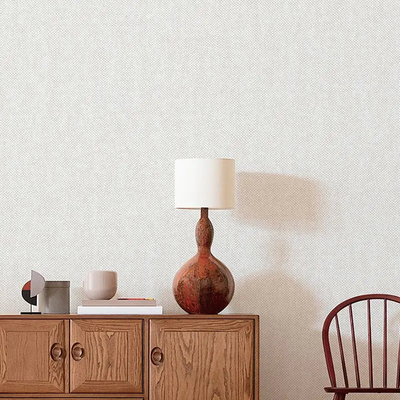 Modern Nordic Linen Textured Wallpaper – Eco-Friendly Non-Woven Solid Color Wall Covering