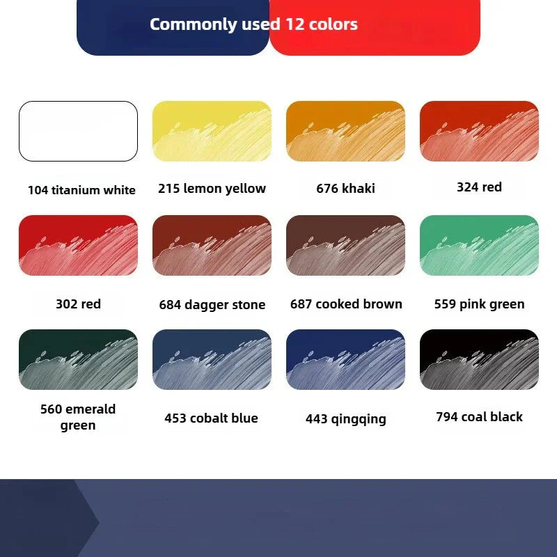Marie's Oil Paint 170ML Oil Painting Art Creation Pigment Large Oil Paint Paint Single Commonly Used 24 Colors
